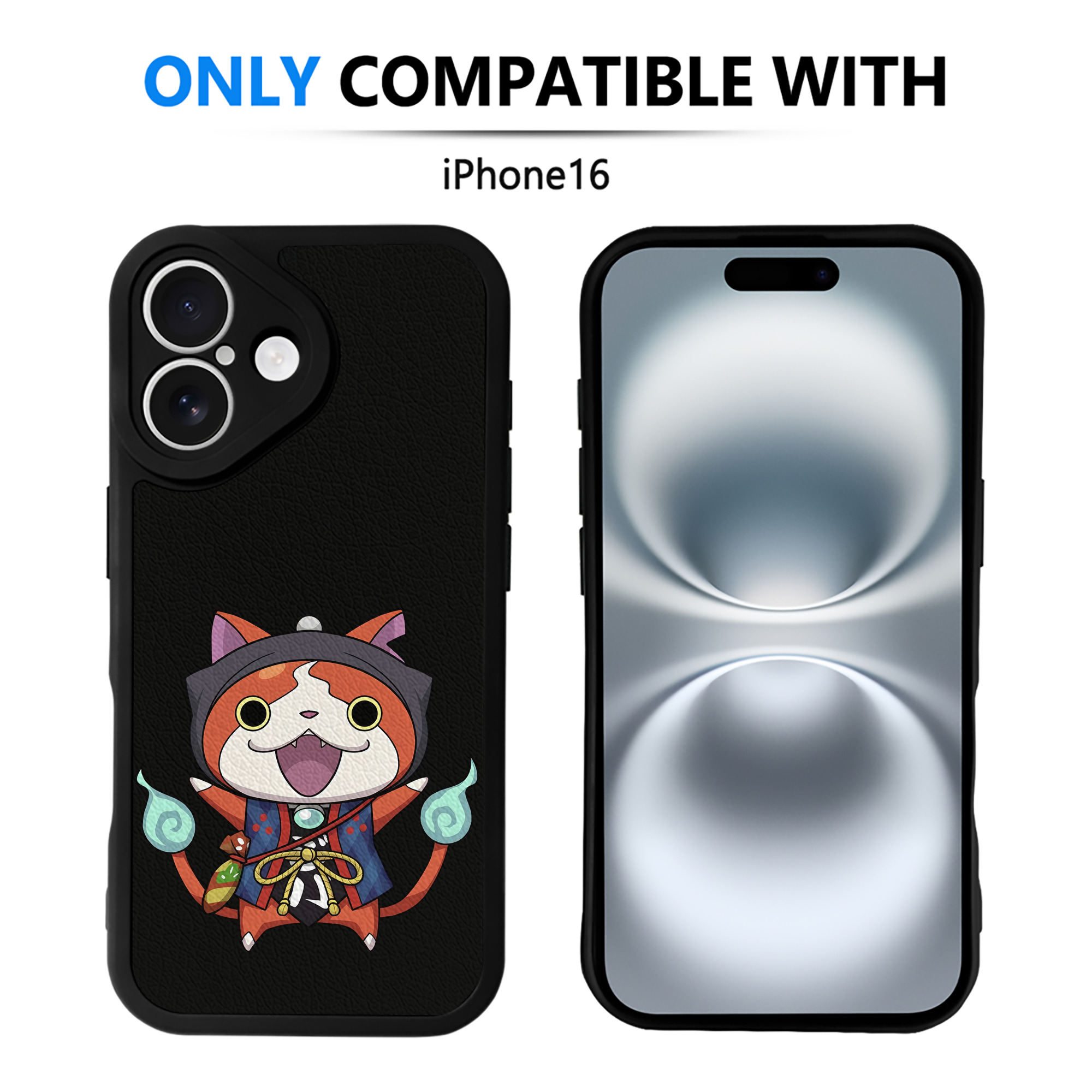 （画像用） 妖怪ウォッチ Yo-kai Watch 【iPhone 16シリーズ対応】シリコンスマホケース（レザー調） 材質：シリコン
